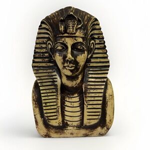 Vintage Egyptian Pharaoh Bust King Tut Sculpture 7 Inch Home Decor Ancient Theme
